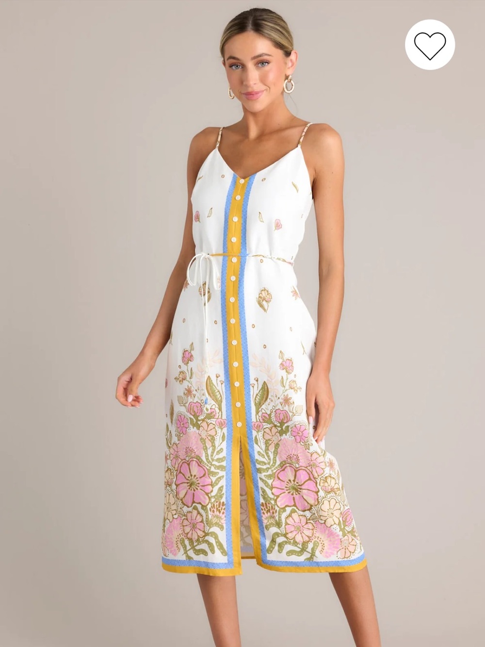 NEW SKIES ARE BLUE 🌹 Ivory Multi Floral Dress Sz M